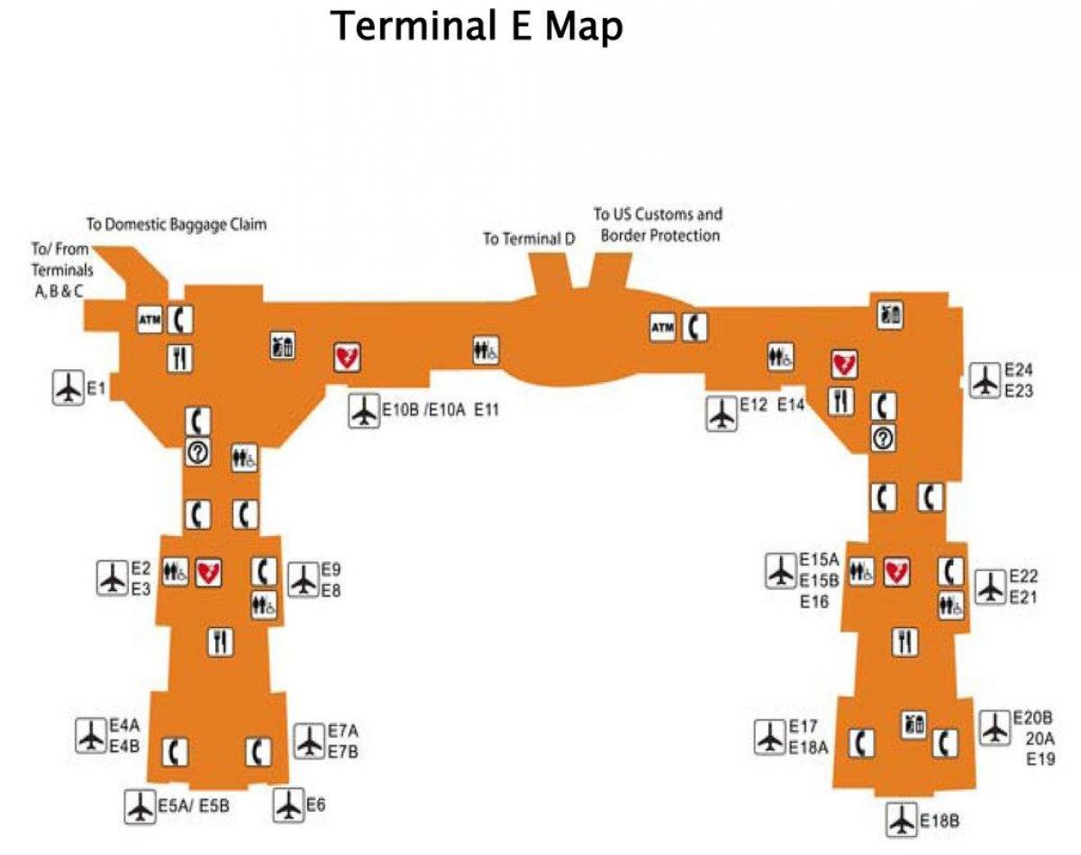 Хьюстон нисэх онгоцны буудлын терминал и газрын зураг