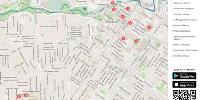 Хьюстон аялал жуулчлалын газрын зураг