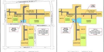 Хьюстон Galleria цогцолбор газрын зураг