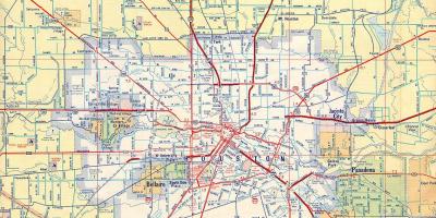 Авто замын газрын зураг нь Хьюстон